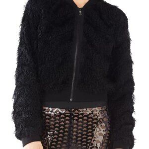 BCBGMAXAZRIA Rei Fringe Bomber Jacket